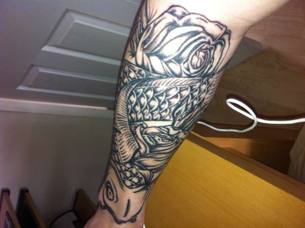 Koi and Rose - 1st tattoo tattoo