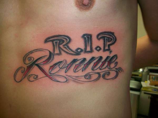 Memorial for Ronnie tattoo