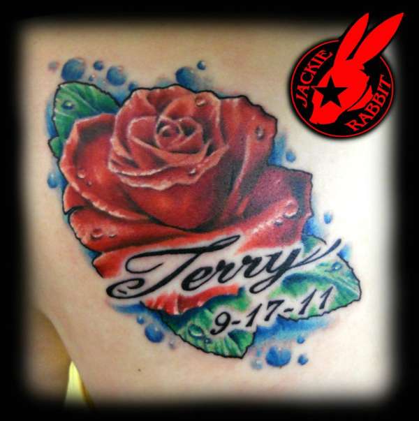 Rose Tattoo by Jackie Rabbit tattoo