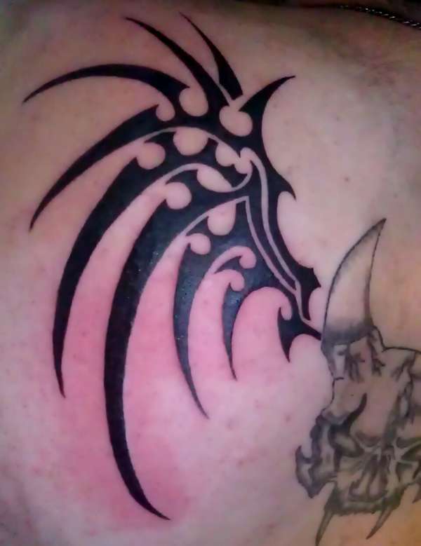 Tribal wings tattoo by trickstattoo tattoo