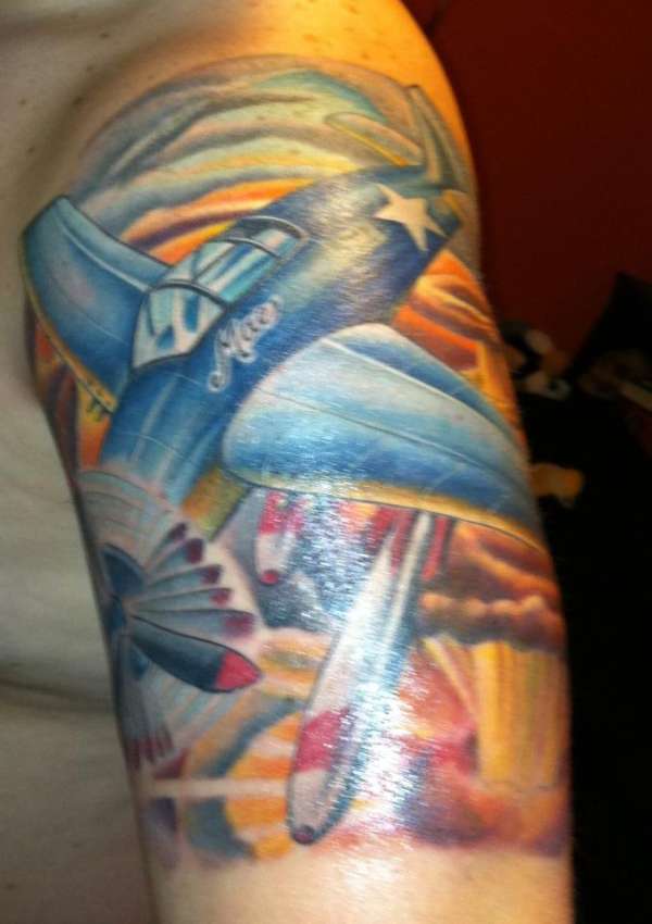 WWll fighter plane tattoo