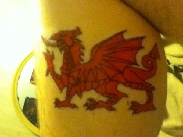 Welsh Red Dragon tattoo