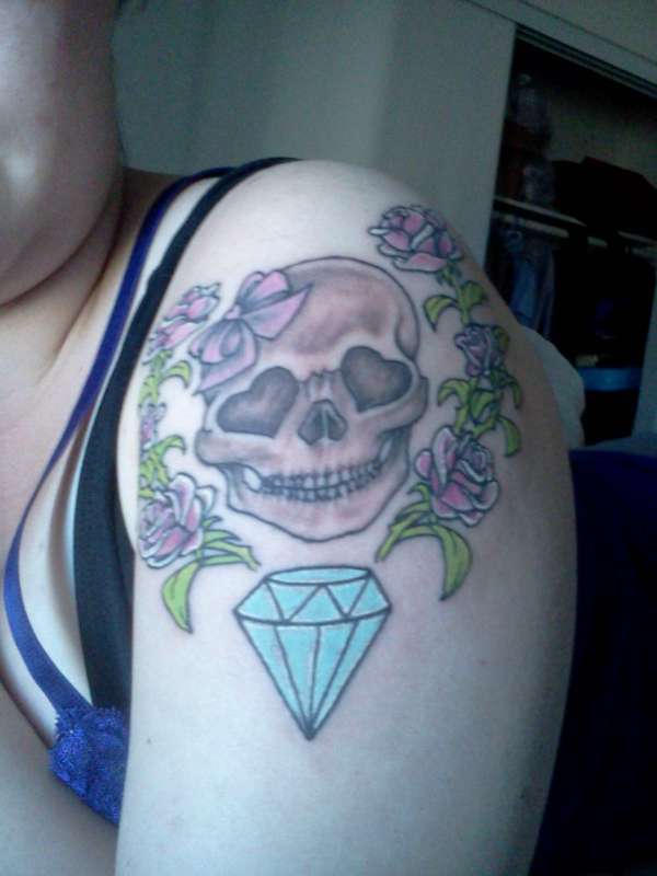 girly skull tattoo