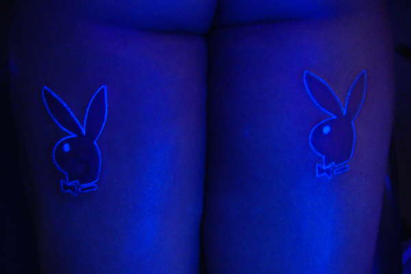 glow in the dark uv playboy tattoo