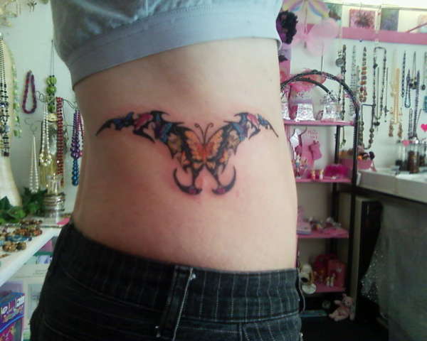goth buterfly tattoo