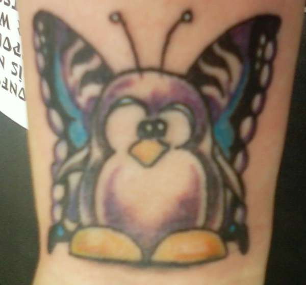 penguin butterfly tattoo
