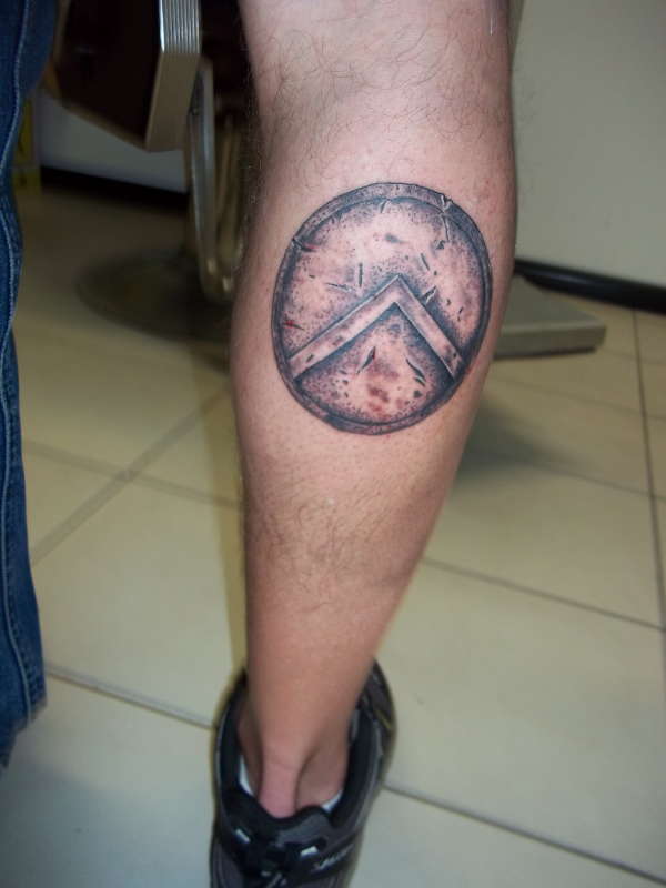 spartan shield tattoo.