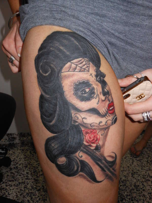 sugar skull by lex yeppoon tattoo studio tattoo