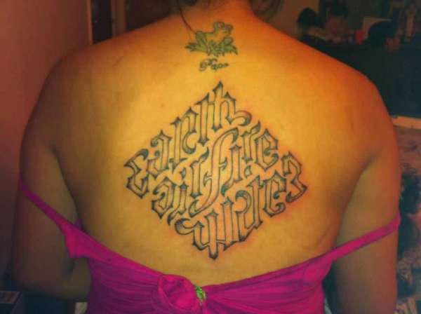 Ambigram tattoo