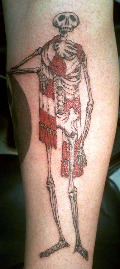 Edward Gorey Skeleton tattoo