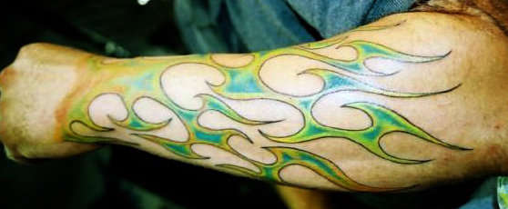Flames tattoo