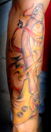Guitar tattoo