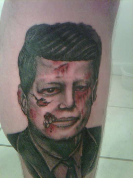 JFK zombie tattoo