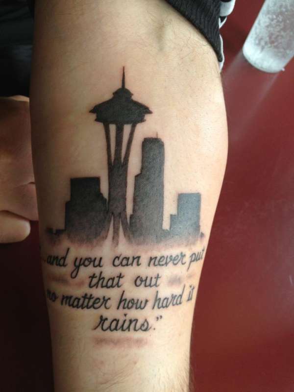Seattle Skyline tattoo
