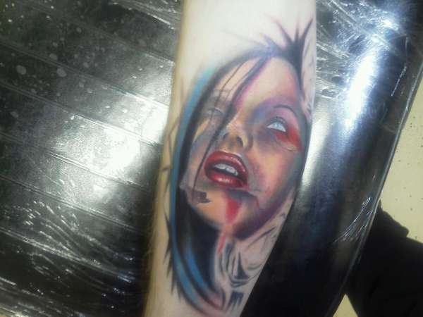 Vamp girl tattoo