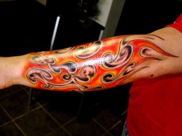 flames tattoo