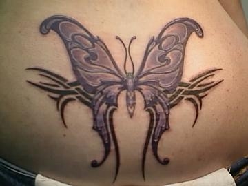 GlitterGirl's Lower Back Butterfly tattoo