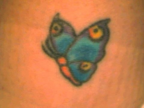 Ankle Butterfly tattoo