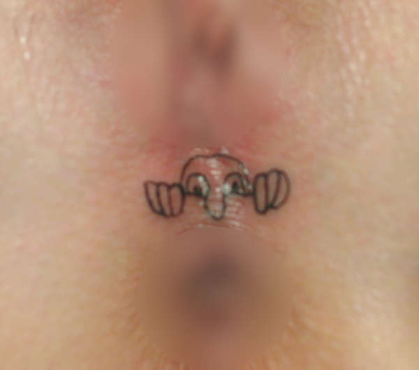 kilroy on the taint tattoo