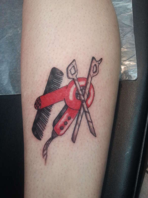 on leg tattoo