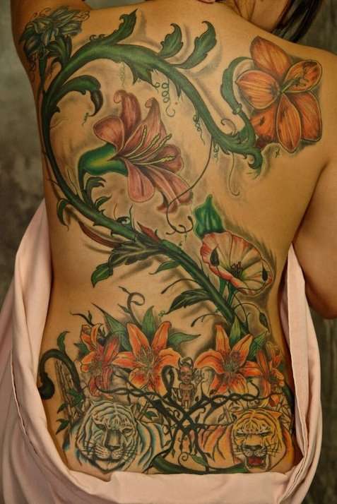 some flowers tattoo