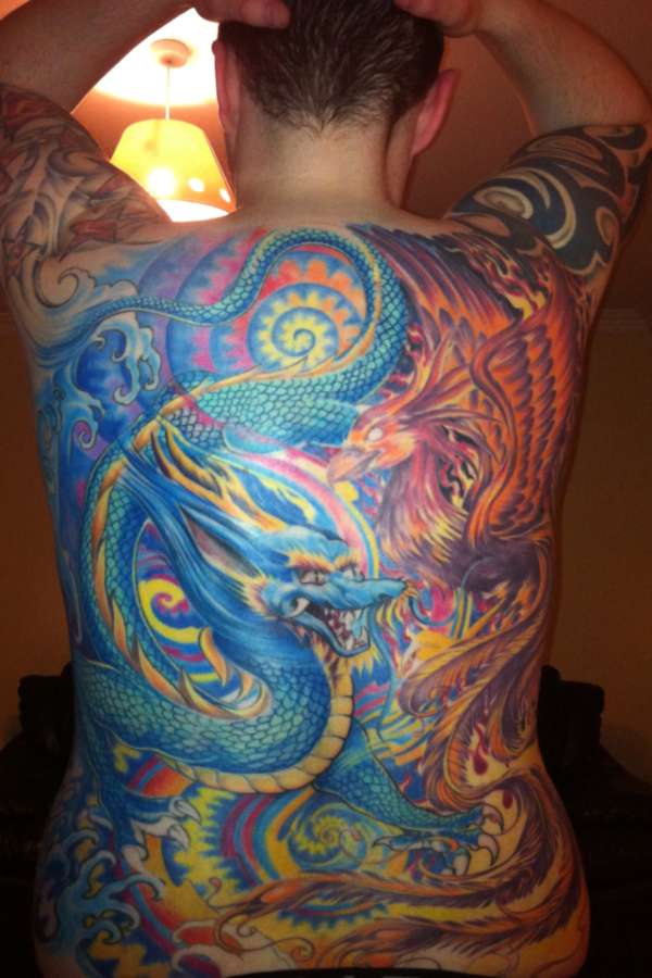 Dragon vs Phoenix update 2 tattoo