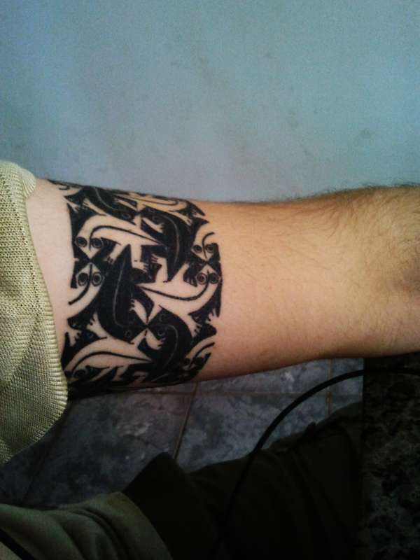 Escher lizards zagaia tattoo tattoo