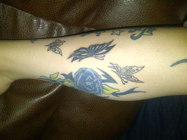 First Rose/Butterflies tattoo