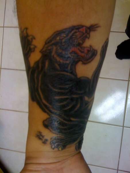 My first tattoo a Panther tattoo
