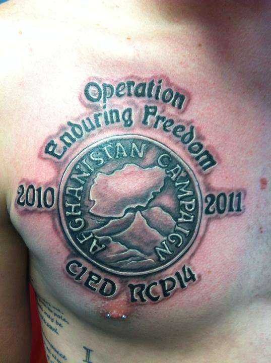 Afghanistan Campaign Medal tattoo