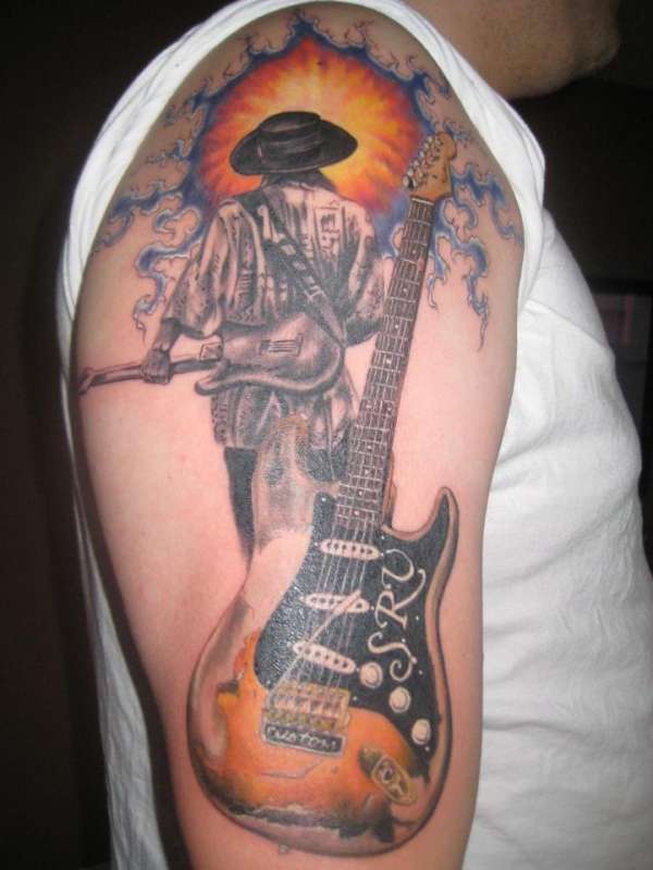 SRV-Stevie Ray Vaughan Tribute tattoo