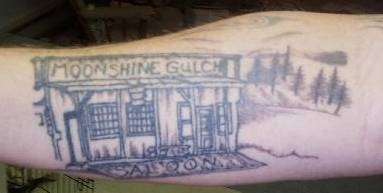 Moonshine Gulch Saloon tattoo