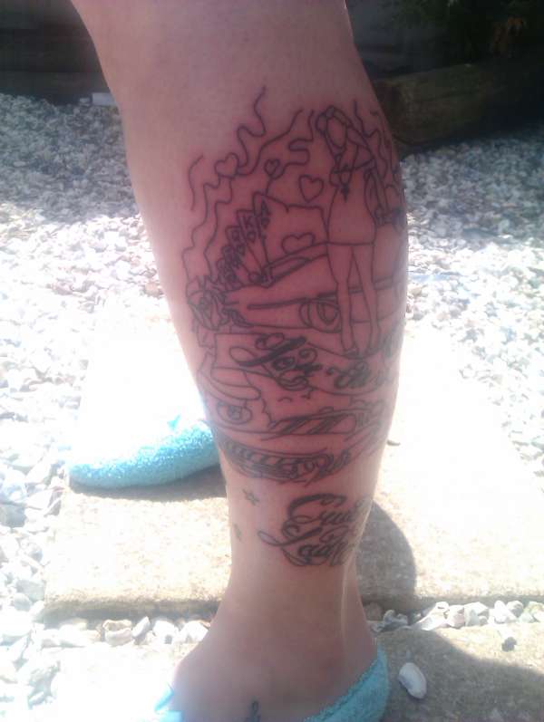 more of leg tattoo