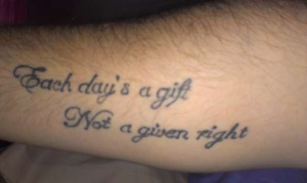 thought for today tattoo