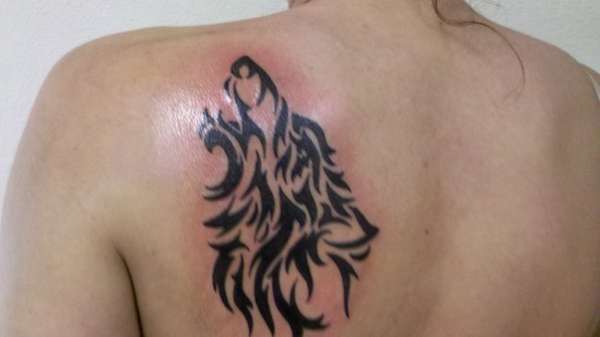 tribal Wolf tattoo