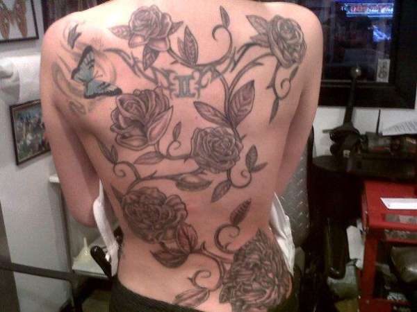 Back Flowers tattoo