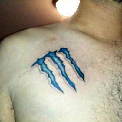 Blue Monster tattoo