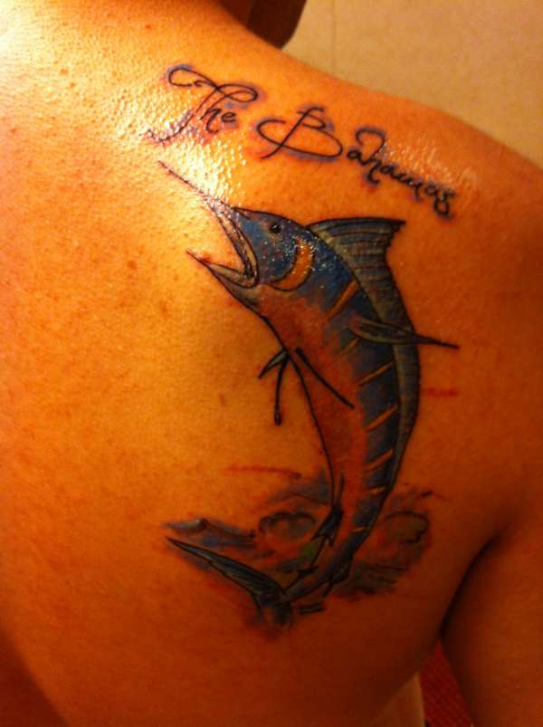 Brand New Blue Marlin Tattoo I Got in the Bahamas tattoo