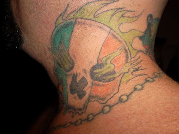 Irish skull tattoo