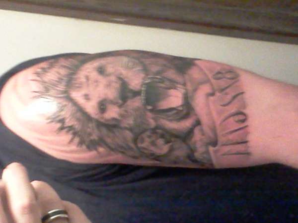 Lion and cub tattoo