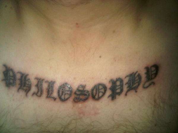 Philosophy tattoo