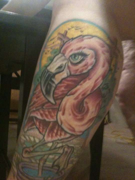 Pink Flamingo tattoo