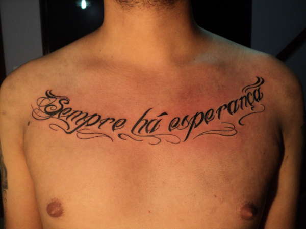 There's always hope (In portuguese) tattoo