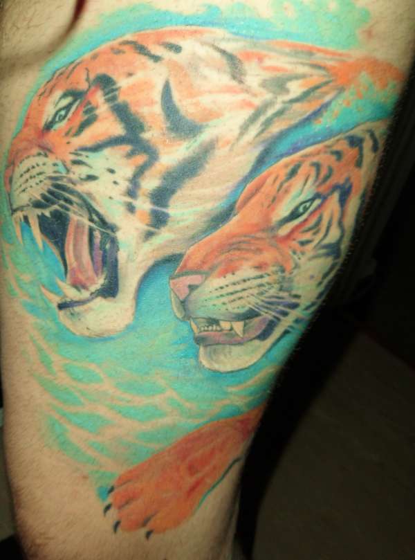 Underwater tiger tattoo tattoo