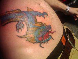 colored dragon tattoo