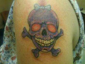 girly skull tattoo