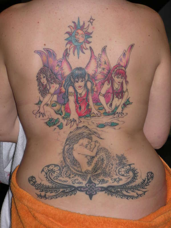 back piece progress tattoo