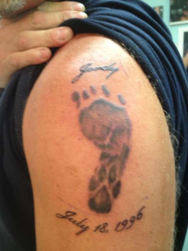 jordy footprint tattoo