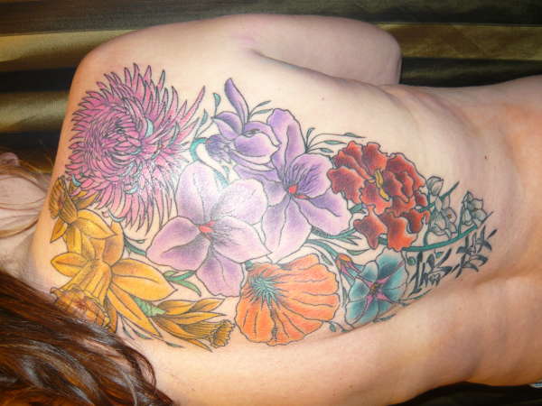 Birth Flowers tattoo