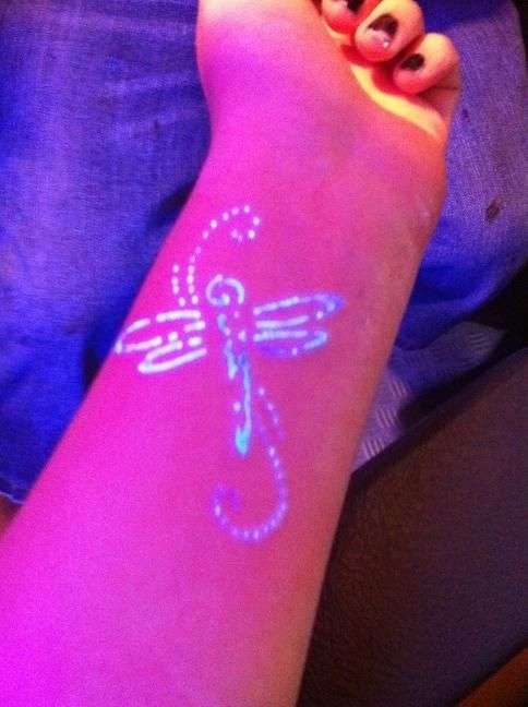 Blacklight Dragonfly tattoo